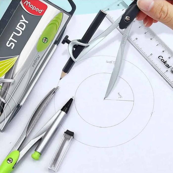 Циркуль Maped study с эргоном головкой с грифелем арт119450