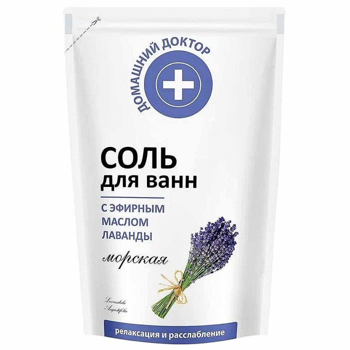 Соль для ванн Домашний доктор с лавандой 500гр д/п