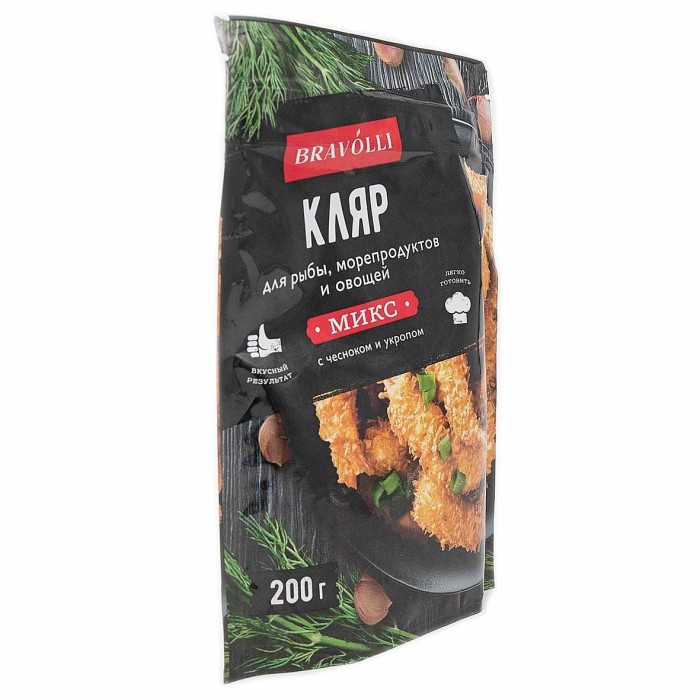 Кляр Bravolli для рыбы,морепродуктов и овощей 200гр д/п
