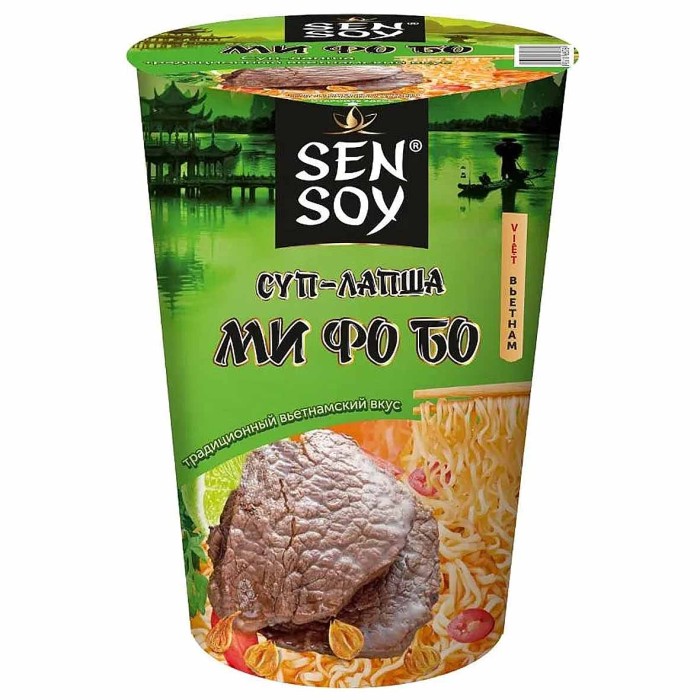 Суп-лапша Sen Soy Ми Фо Бо 65гр стакан