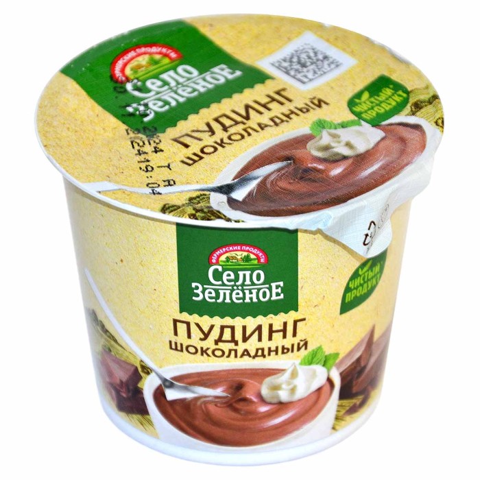 Пудинг Село Зеленое шоколад 3% 120гр пэт