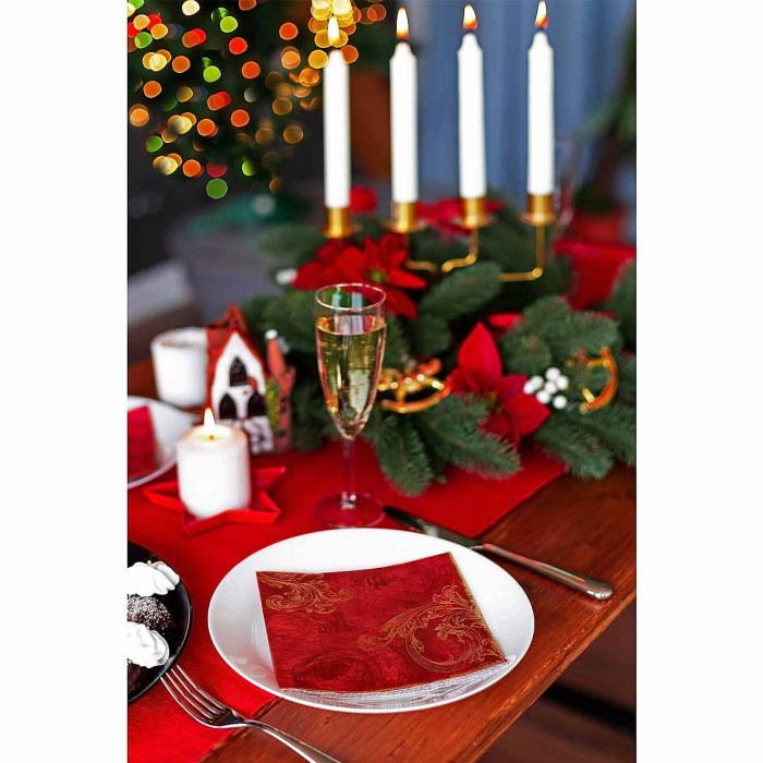 Салфетки бумажные Pero Prestige Красный бархат 3сл 33х33см 20л