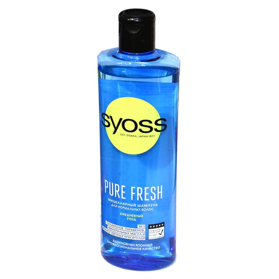 Шампунь для волос Syoss Pure Fresh 450мл пэт