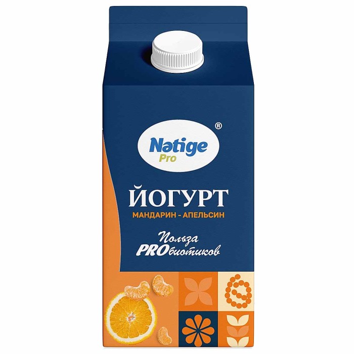 Йогурт Nәtige Pro мандарин-апельсин 1,5% 300гр т/п