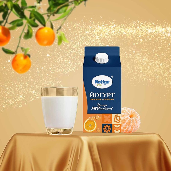 Йогурт Nәtige Pro мандарин-апельсин 1,5% 300гр т/п