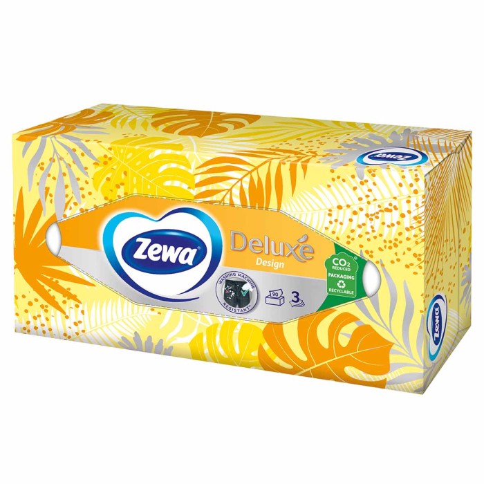 Салфетки косметические Zewa Deluxe Family 90шт к/у