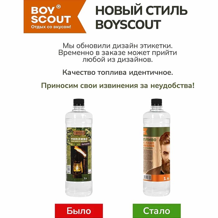 Топливо Boyscout для ламп и факелов 1л пэт арт61404