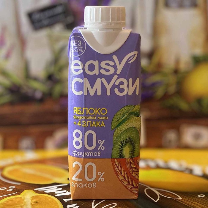 Смузи Сады Придонья яблоко,киви,виноград,лимон со злаками 250мл т/п