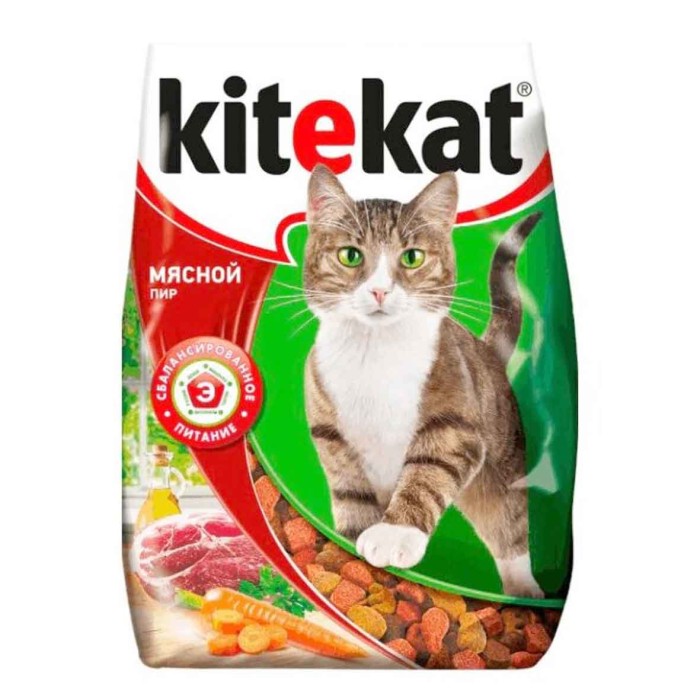 Корм для кошек Kitekat мясной пир 800гр м/у
