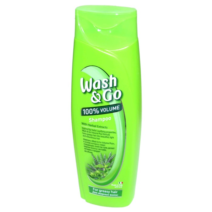 Шампунь для волос Wash&Go с экстрактом трав для жирных волос 200мл пэт