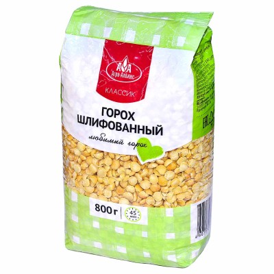 Горох Агро-Альянс шлифованный 800гр м/у