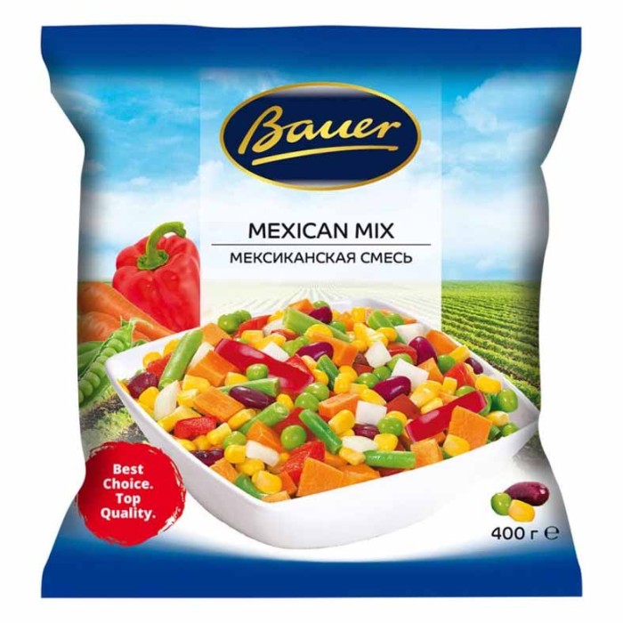 Смесь овощная Bauer Мехико 400гр м/у