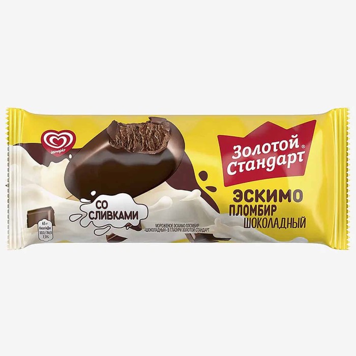 Мороженое Золотой стандарт Эскимо шоколад 64гр м/у