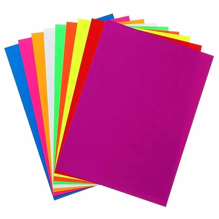 Картон цветной Jooydoo флуоресцентный двухсторонний 9л 9цв арт2119