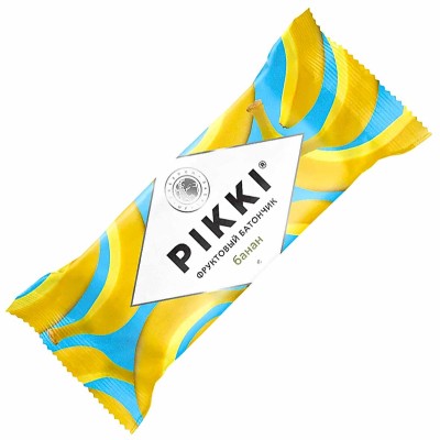 Батончик фруктовый Pikki банан-яблоко 25г
