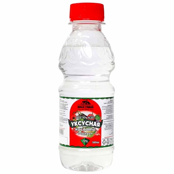 Кислота уксусная Новый Урожай 70% 180гр пл/б