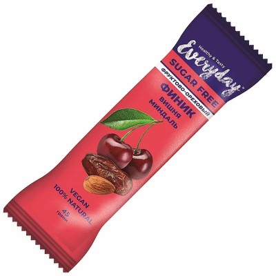 Батончик Эвридей протеиновый вишня-миндаль 45гр