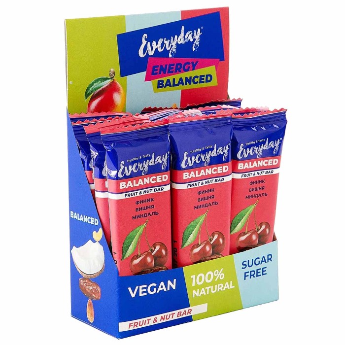 Батончик Эвридей протеиновый вишня-миндаль 45гр