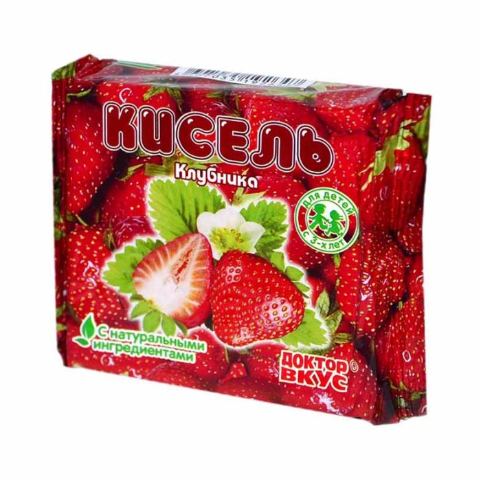 Кисель Доктор вкус клубника 200гр брикет