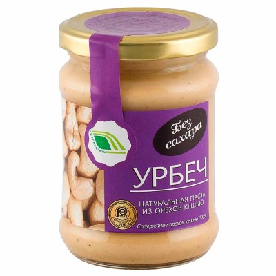 Паста ореховая Урбеч натуральная из орехов кешью 280гр ст/б