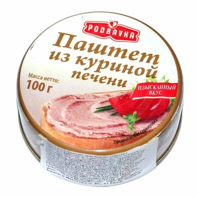 Паштет Podravka из куриной печени 100гр ж/б