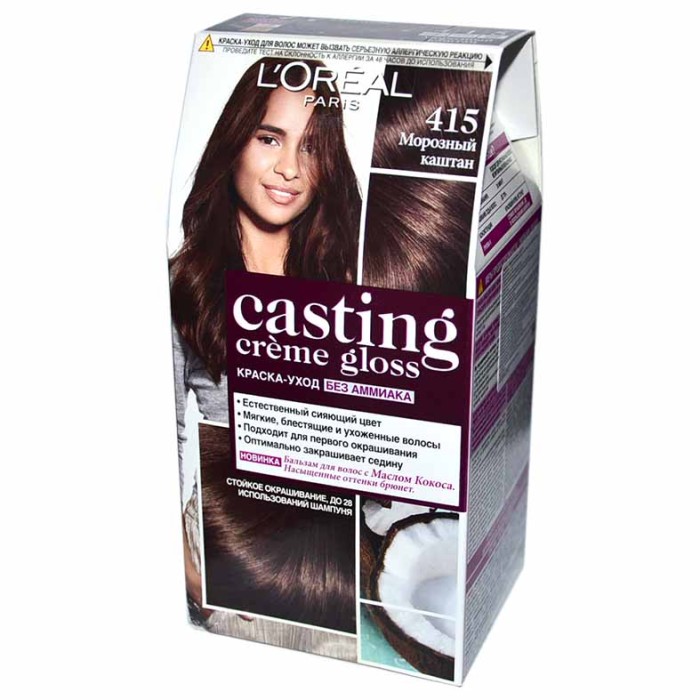 Краска для волос Loreal Casting creme gloss 415 Морозный каштан к/у