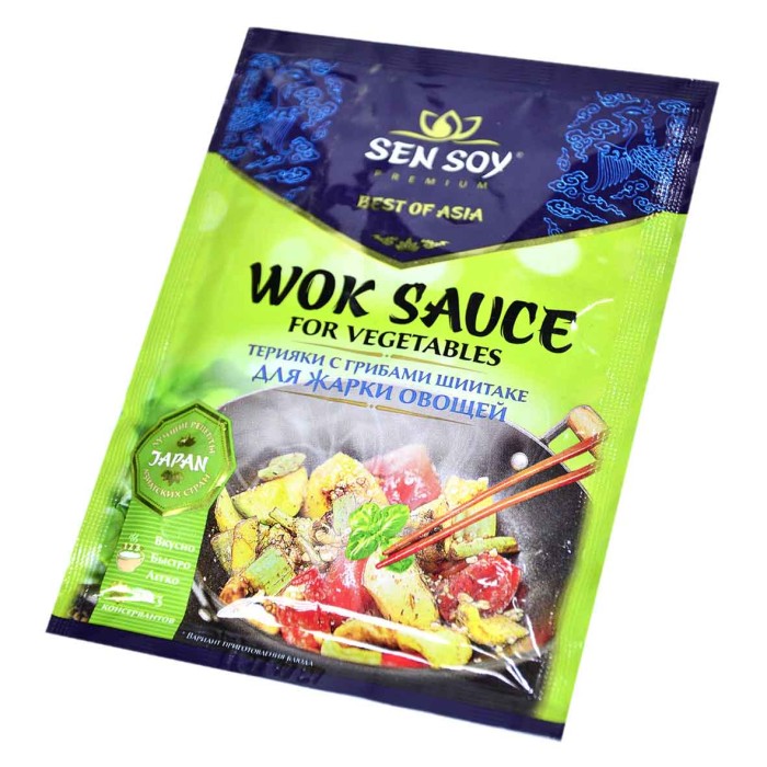 Соус Sen Soy WOK Терияки с грибами шиитаке для жарки овощей 80гр м/у