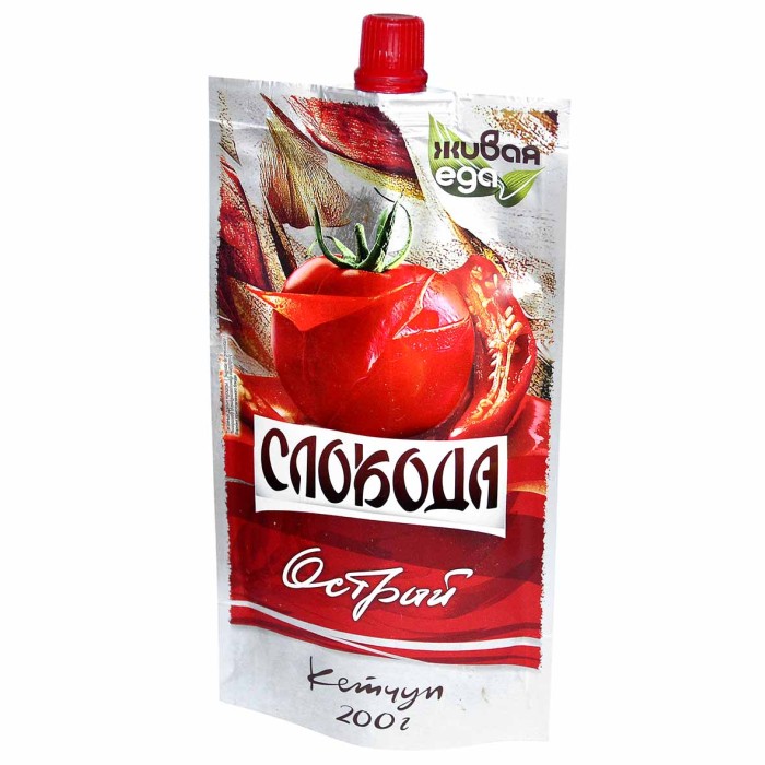 Кетчуп Слобода Острый 200гр д/п