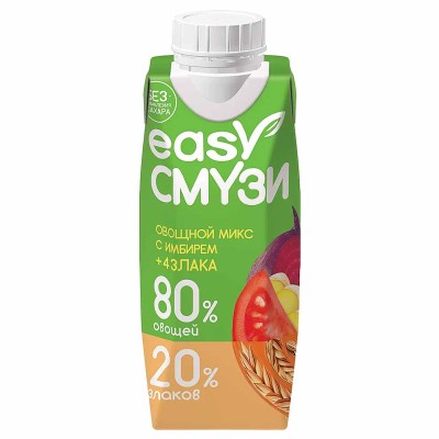 Смузи Сады Придонья мультиовощной с имбирем и злаками 250мл т/п