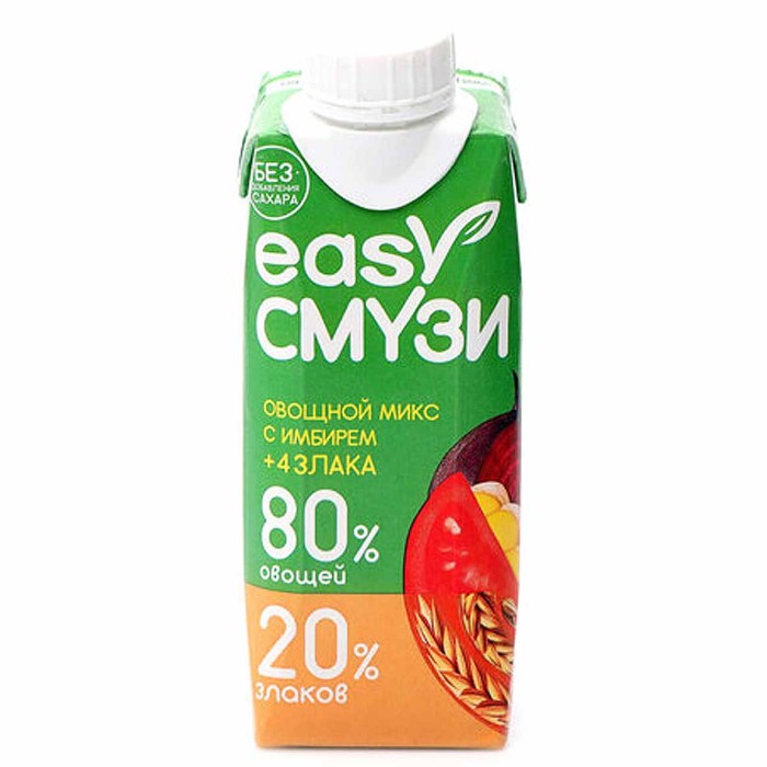 Смузи Сады Придонья мультиовощной с имбирем и злаками 250мл т/п