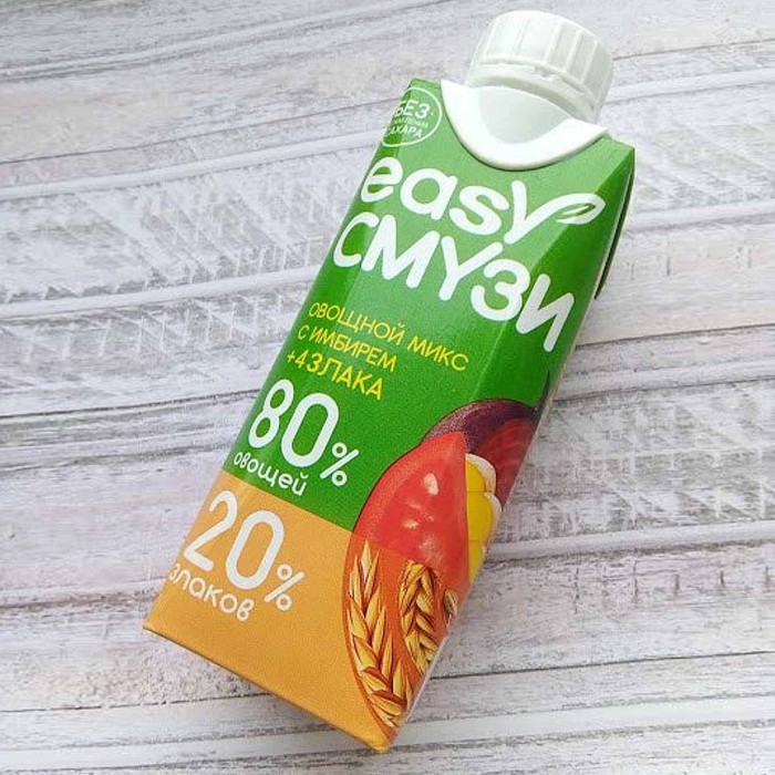 Смузи Сады Придонья мультиовощной с имбирем и злаками 250мл т/п