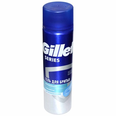 Гель для бритья Gillette Sensitive Cool с ментолом 200мл ж/б