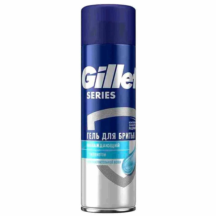 Гель для бритья Gillette Sensitive Cool с ментолом 200мл ж/б