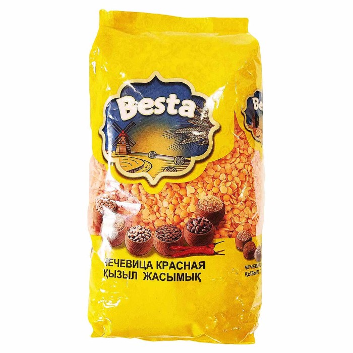 Чечевица Besta красная 800гр м/у