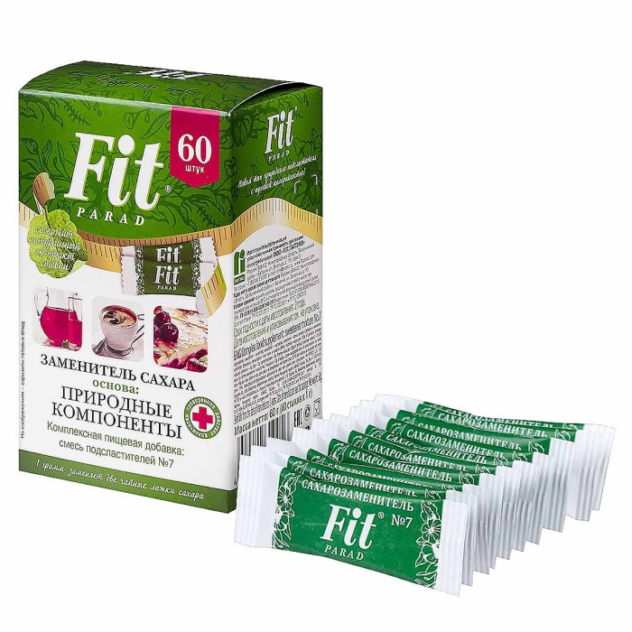 Заменитель сахара ФитПарад №7 60гр к/у