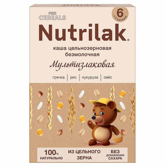 Каша Procereals мультизлаковая безмолочная цельнозерновая с 6мес 200гр к/у