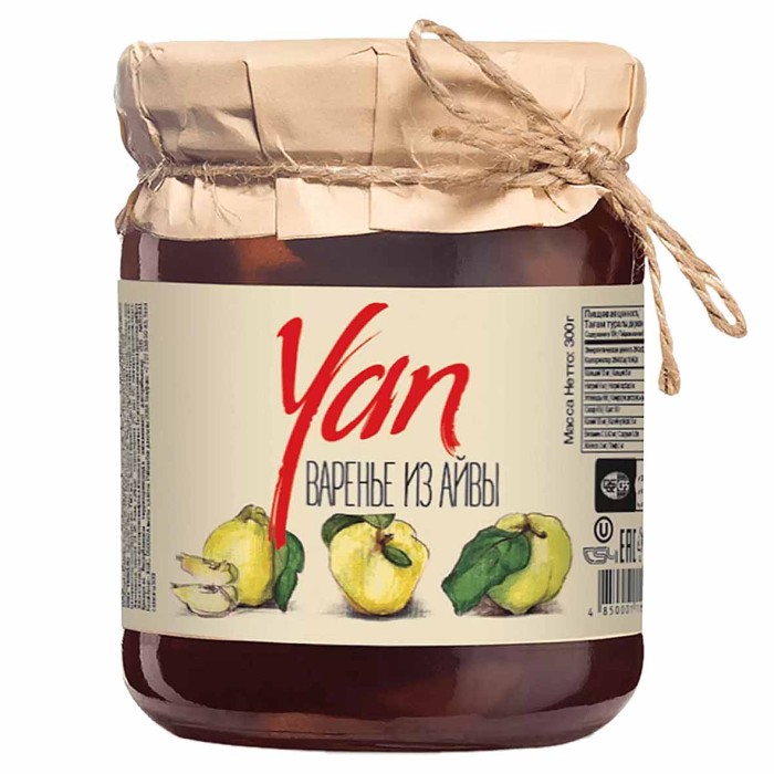 Варенье Yan из айвы 300гр ст/б