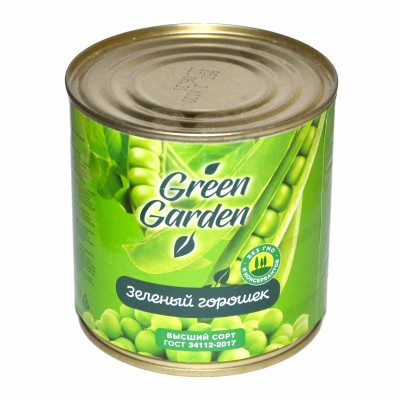 Горошек зеленый Green Garden 425гр ж/б