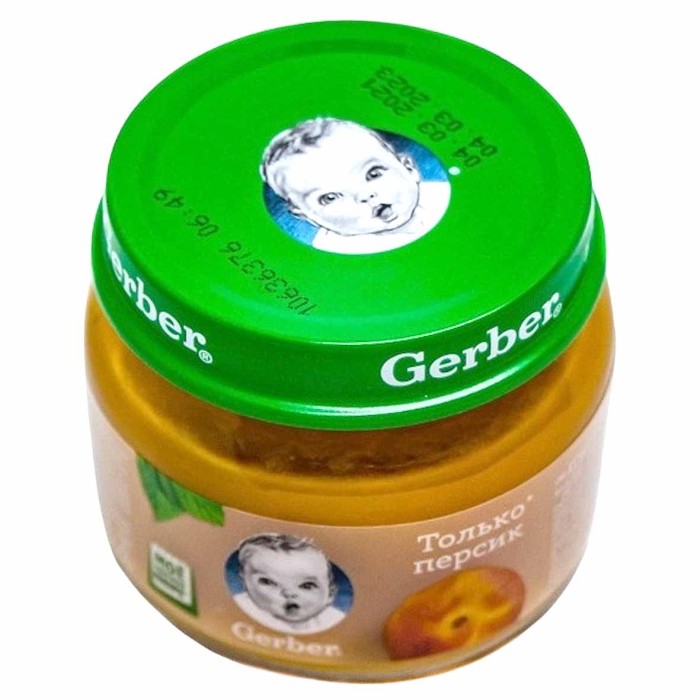 Пюре Gerber персик с 4мес 80гр ст/б