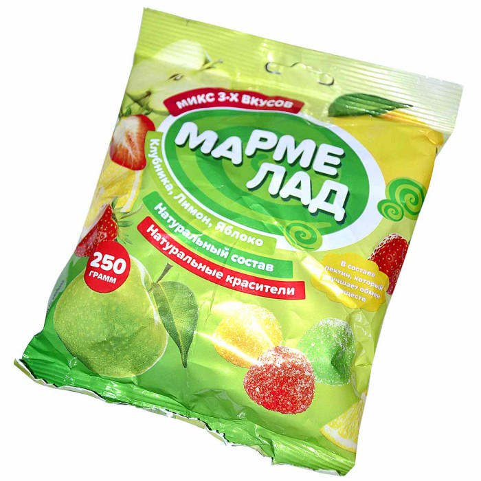 Мармелад Фруктово-ягодная смесь 250гр м/у