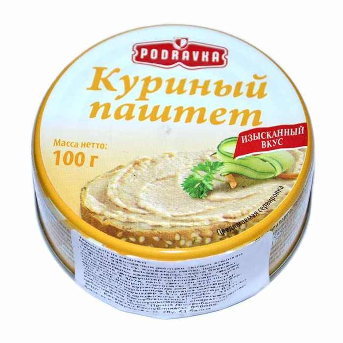 Паштет Podravka куриный 100гр ж/б