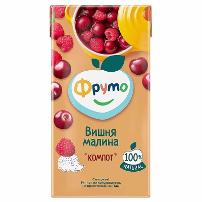 Компот Фруто Няня вишня-малина 500мл т/п