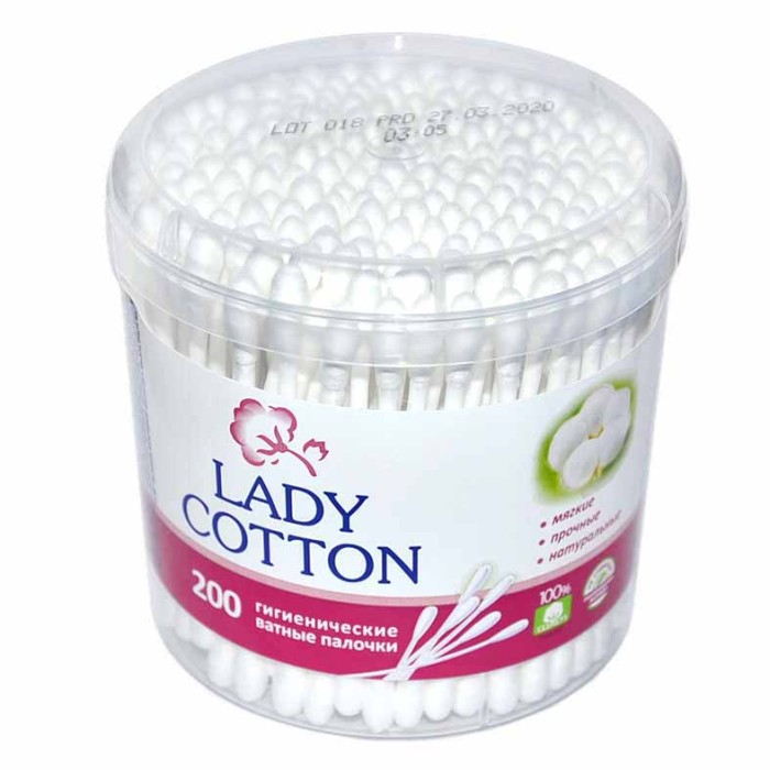 Палочки ватные Lady Cotton 200шт пэт