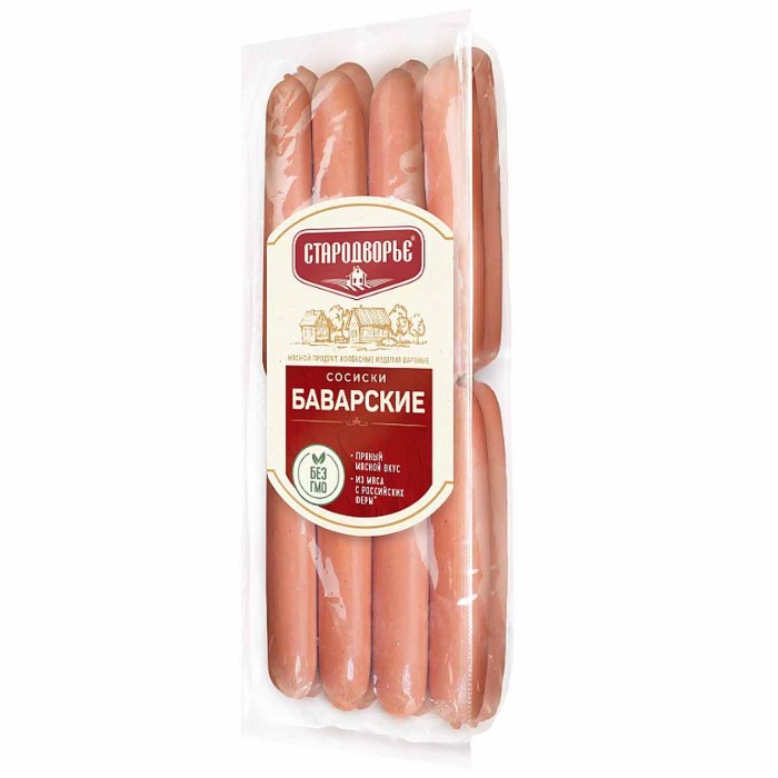 Сосиски Стародворье Баварские 350гр в/у