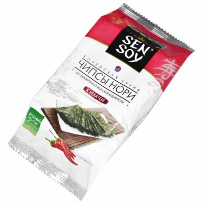 Чипсы-нори Sensoy Премиум из морской водоросли кимчи 4,5гр м/у