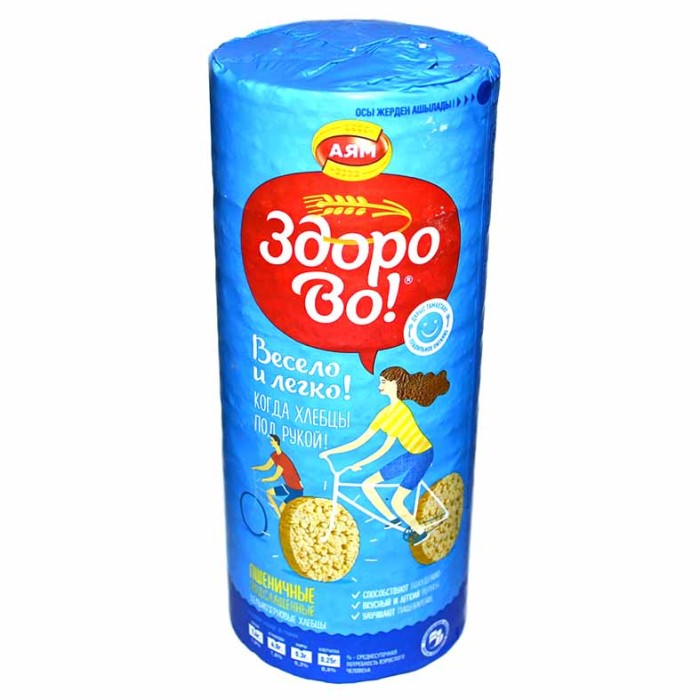Хлебцы ЗдороВо! пшеничные цельнозерновые подслащенные 150гр м/у