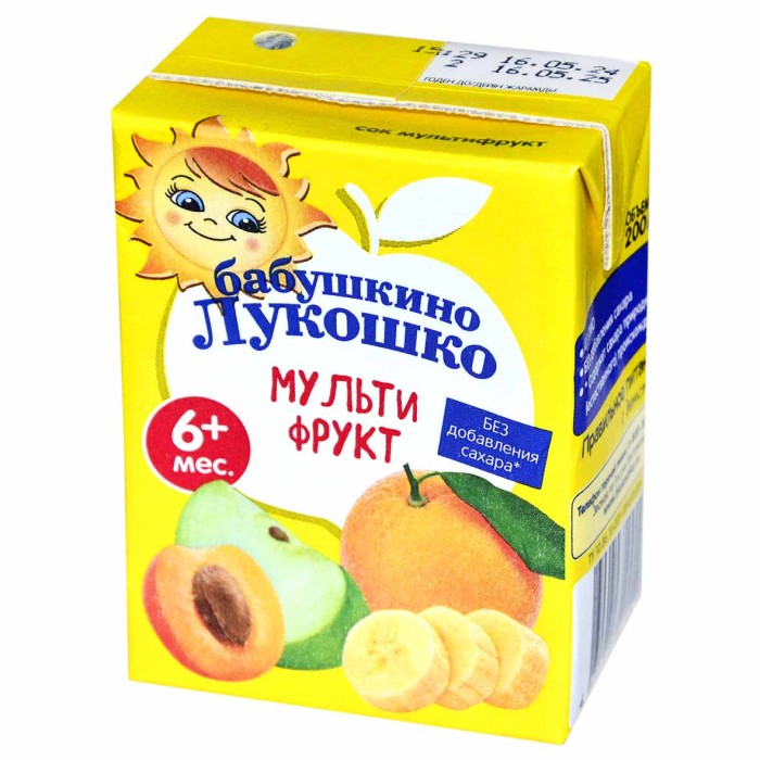 Сок Бабушкино Лукошко Мультифрукт  с 6 мес 200мл т/п