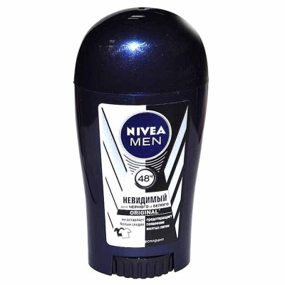 Дезодорант Nivea Men Черное и белое невидимый 40мл пэт