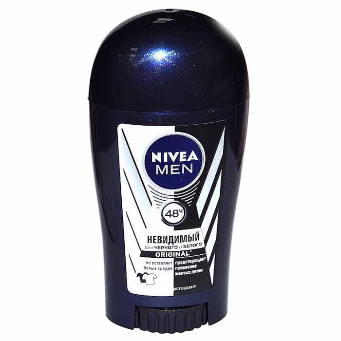 Дезодорант Nivea Men Черное и белое невидимый 40мл пэт