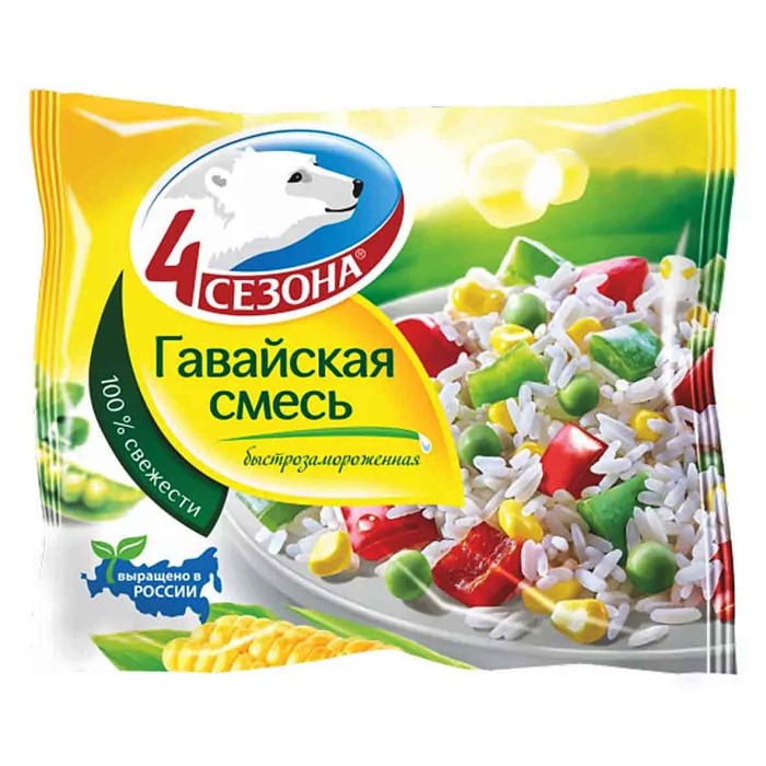 Смесь овощная 4 сезона Гавайская 400гр м/у